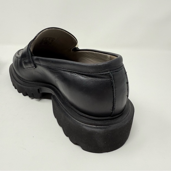 New AllSaints Emily Leather Loafer In Black Sz 10 - Picture 8 of 11
